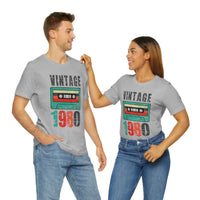 Vintage 1980 retro cassette shirt distressed vintage shirt Unisex Jersey Short Sleeve Tee