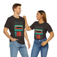 Vintage 1980 retro cassette shirt distressed vintage shirt Unisex Jersey Short Sleeve Tee