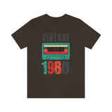 Vintage 1980 retro cassette shirt distressed vintage shirt Unisex Jersey Short Sleeve Tee