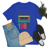 Vintage 1980 retro cassette shirt distressed vintage shirt Unisex Jersey Short Sleeve Tee