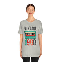 Vintage 1980 retro cassette shirt distressed vintage shirt Unisex Jersey Short Sleeve Tee