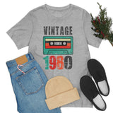 Vintage 1980 retro cassette shirt distressed vintage shirt Unisex Jersey Short Sleeve Tee