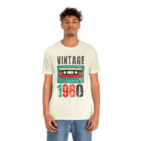 Vintage 1980 retro cassette shirt distressed vintage shirt Unisex Jersey Short Sleeve Tee