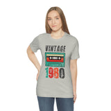 Vintage 1980 retro cassette shirt distressed vintage shirt Unisex Jersey Short Sleeve Tee