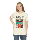 Vintage 1980 retro cassette shirt distressed vintage shirt Unisex Jersey Short Sleeve Tee