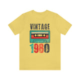 Vintage 1980 retro cassette shirt distressed vintage shirt Unisex Jersey Short Sleeve Tee