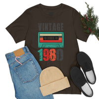 Vintage 1980 retro cassette shirt distressed vintage shirt Unisex Jersey Short Sleeve Tee