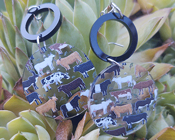 Bulls and Heifers Acrylic Earrings | Acrylic Earrings | Farm Life | Light weight | Bradleysisterskreations