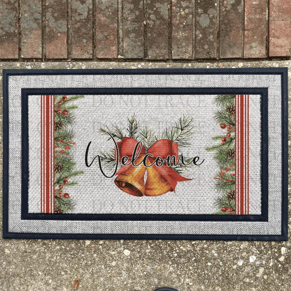 Welcome Christmas Door mat | Christmas Doormat | Bradley sisters kreations