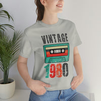 Vintage 1980 retro cassette shirt distressed vintage shirt Unisex Jersey Short Sleeve Tee