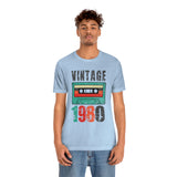 Vintage 1980 retro cassette shirt distressed vintage shirt Unisex Jersey Short Sleeve Tee