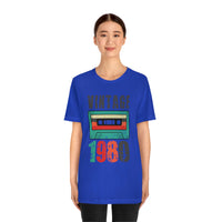 Vintage 1980 retro cassette shirt distressed vintage shirt Unisex Jersey Short Sleeve Tee