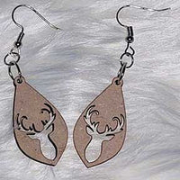 Deer wood earrings | Laser cut | Light weight | Unique | Bradleysisterskreations