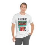 Vintage 1980 retro cassette shirt distressed vintage shirt Unisex Jersey Short Sleeve Tee