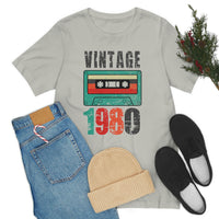 Vintage 1980 retro cassette shirt distressed vintage shirt Unisex Jersey Short Sleeve Tee