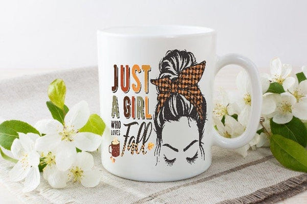 Just a girl who loves fall coffee mug | Fall coffee mug | Coffee Mug | Bradleysisterskreations